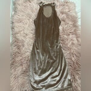 Cut out velvet dress